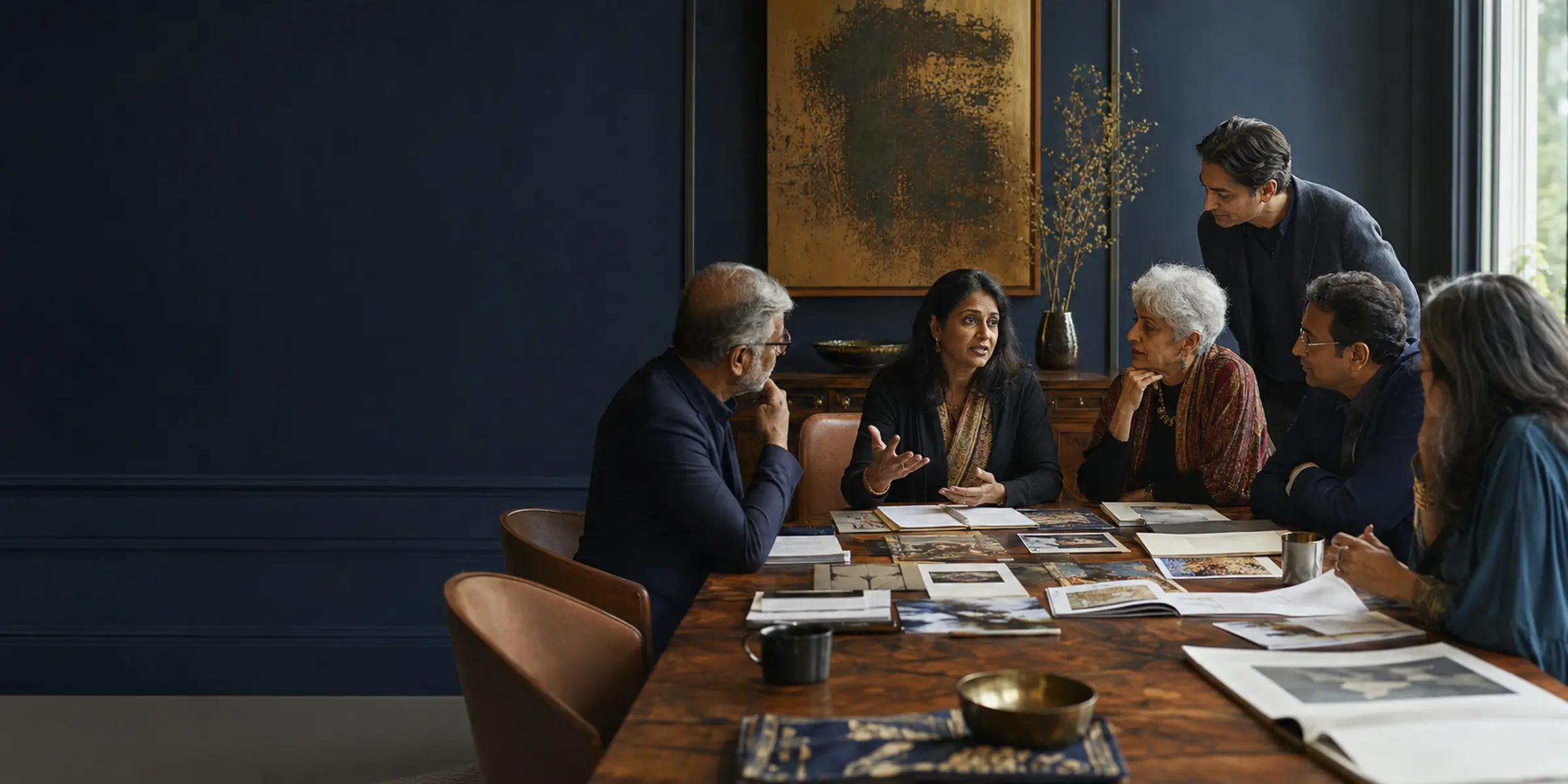 Cultural foundation leaders collaborating on arts, film and community-program plans