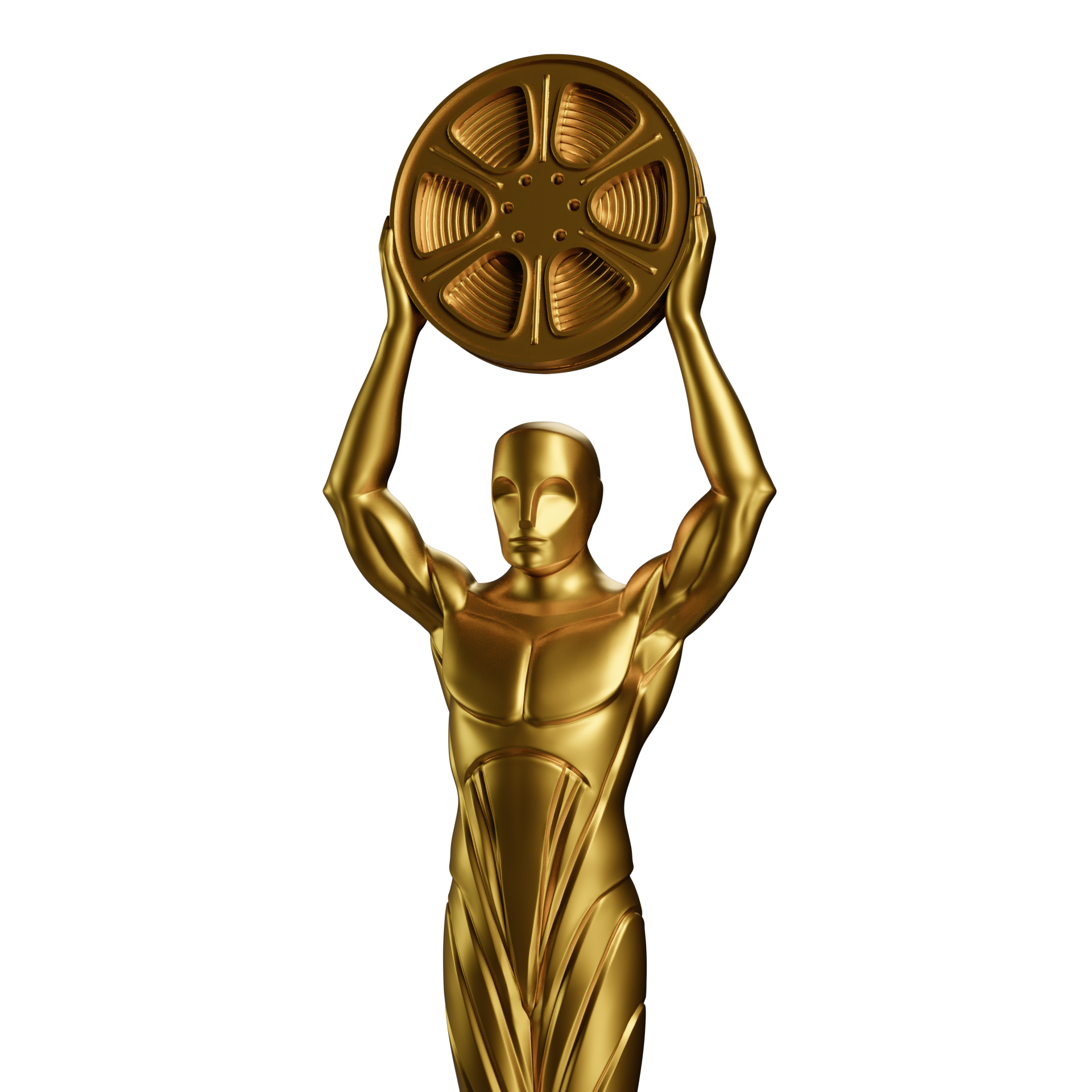 HIFF trophy, close-up of the film-reel element