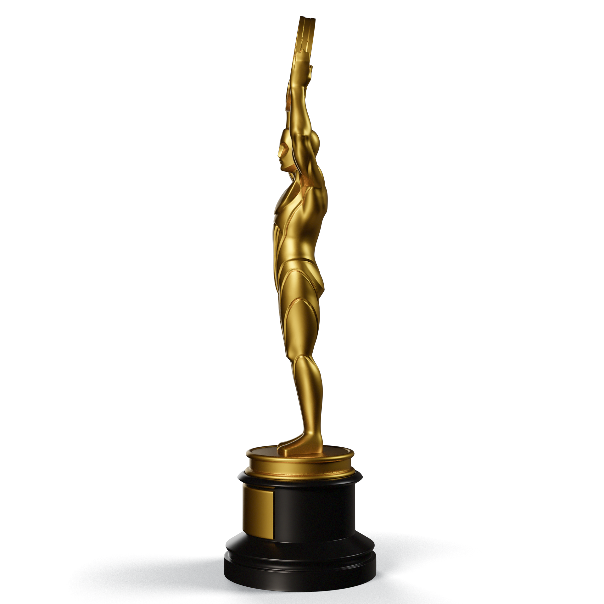 HIFF trophy, side view