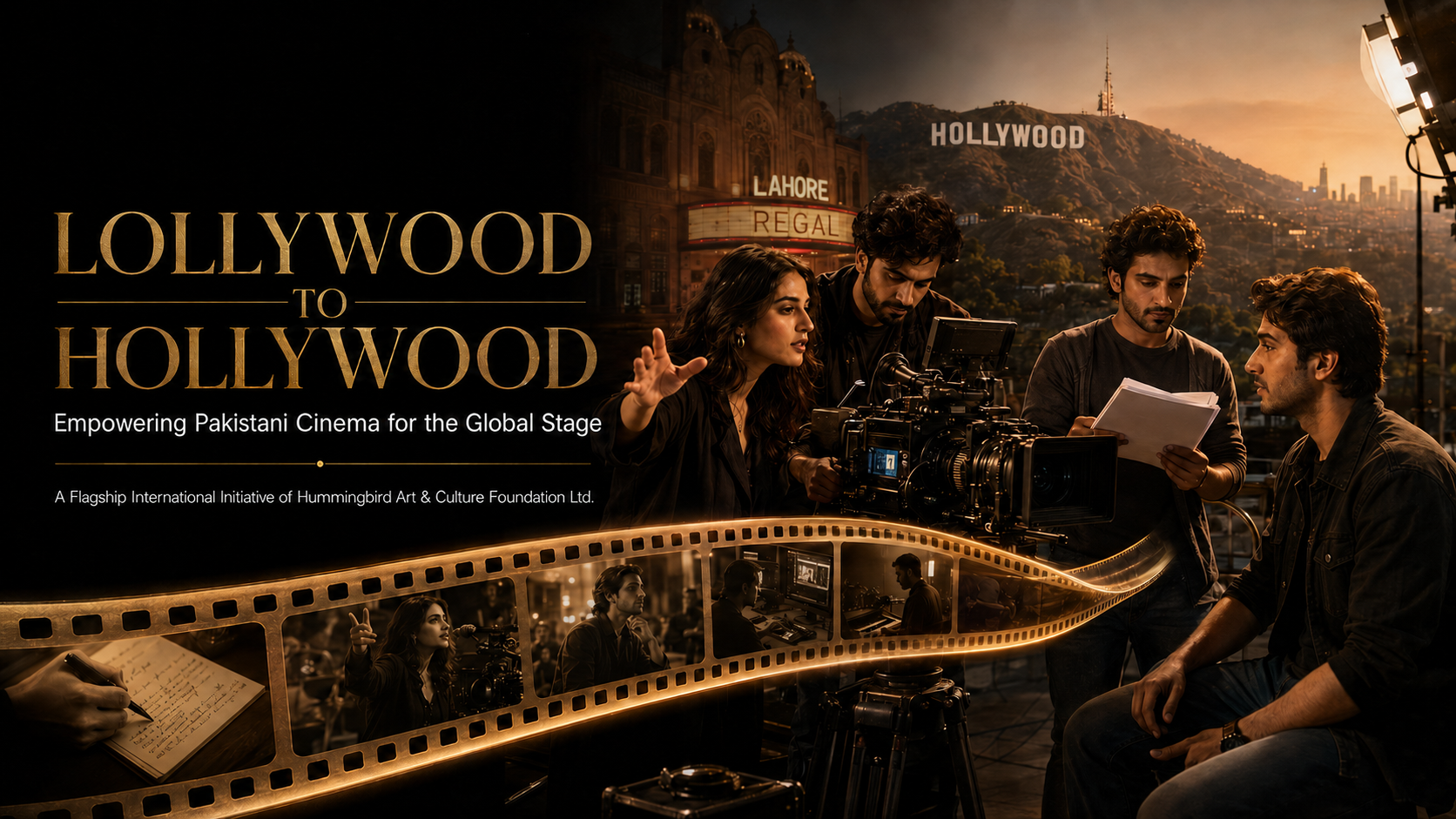 Lollywood to Hollywood — Empowering Pakistani Cinema for the Global Stage. A Flagship International Initiative of Hummingbird Art & Culture Foundation Ltd.