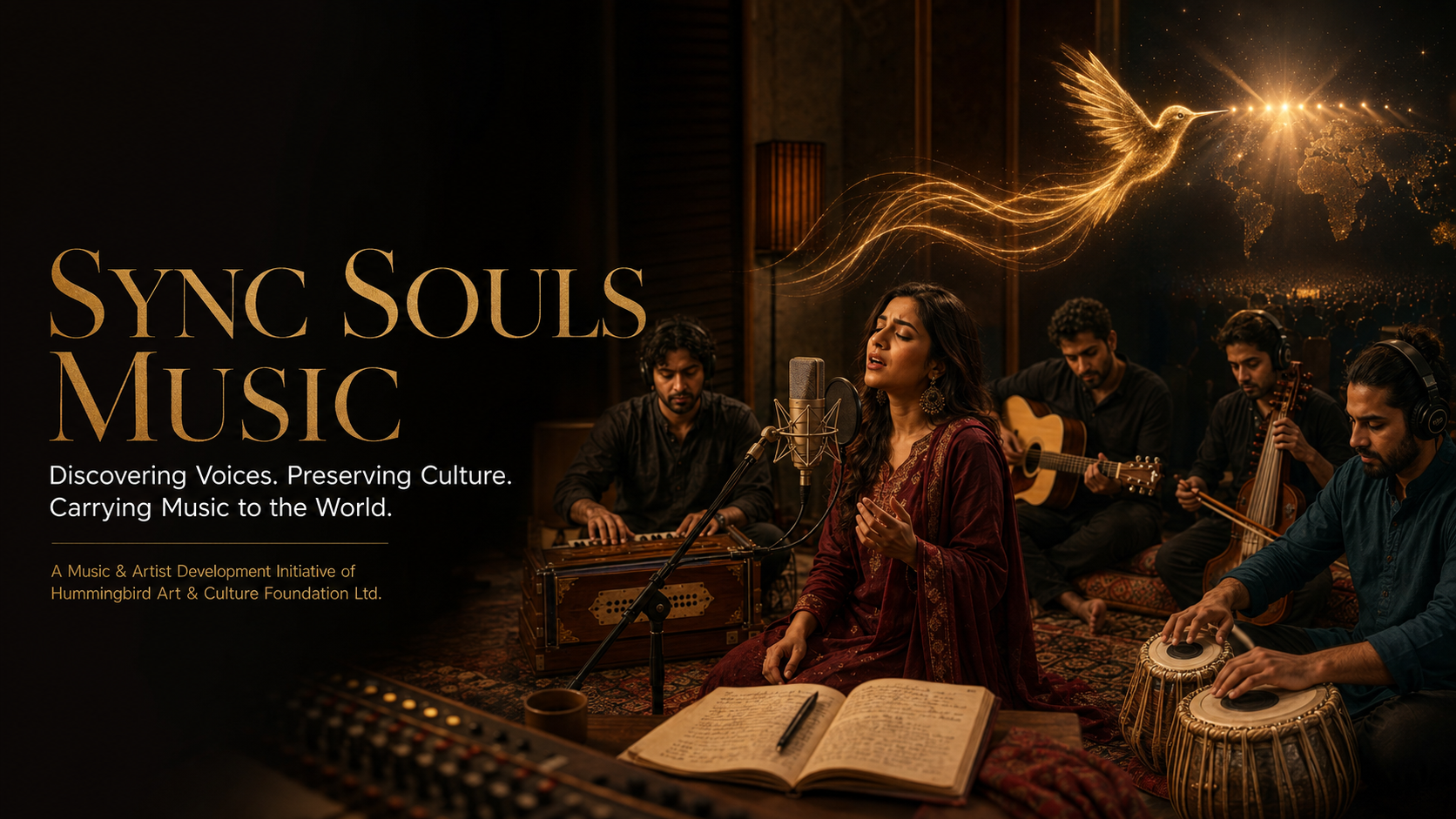 Sync Souls Music — Discovering Voices. Preserving Culture. Carrying Music to the World. A Music and Artist Development Initiative of Hummingbird Art & Culture Foundation Ltd.
